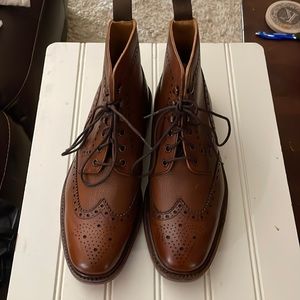 Brand new. Never been worn Brooks and brothers Peal and company Boots